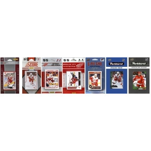 C & I Collectables REDWINGS717TS NHL Detroit Red Wings 7 Different Licensed Trading Card Team Sets