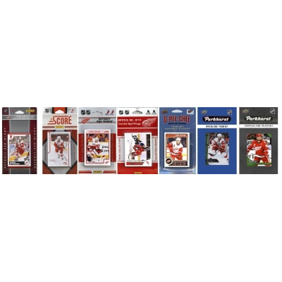 C & I Collectables REDWINGS717TS NHL Detroit Red Wings 7 Different Licensed Trading Card Team Sets 