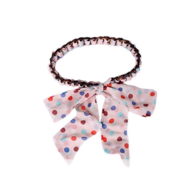 Panda Superstore PS-CLO2474940011-YAN00443 Womens Weave Pink Dots Girdle Decoration Dress Skirt Accessories Belts 