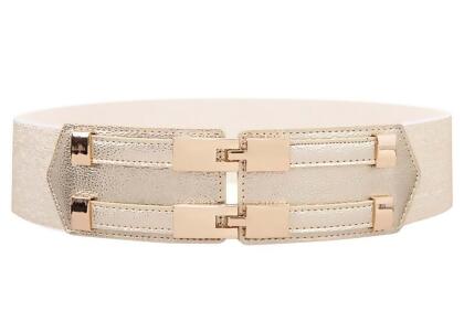 Panda Superstore PS-CLO2474940011-ALAN02923 Noble Golden Double Buckle Womens Corset Belts Waist Belts