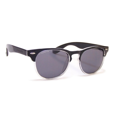 Coyote Eyewear 680562014518 Uptown Polarized Street & Sport Sunglasses, Black, Clear Fade & Gray 