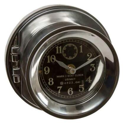 Authentic Models SC048 Navy Clock Silver Polished - Aluminium 