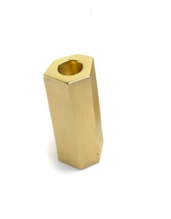R16 Home Furniture 2102M Tilted Hexagon Candleholder 