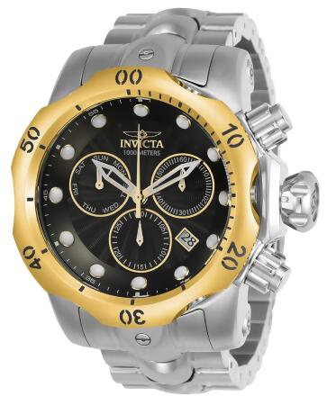 Invicta Men S 23889 Venom Quartz Chronograph Black Dial Watch