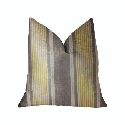 Plutus PBRA2316-1616-DP Graceful Bridge Yellow & Gray Luxury Throw Pillow, 16 x 16 in. 