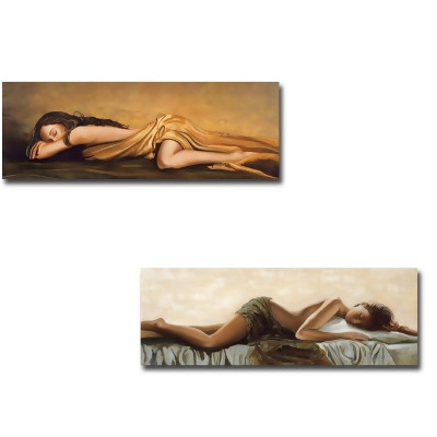 Artistic Home Gallery 1648790TG Resting & Peaceful by Ron Di Scenza 2-Piece Premium Oversize Gallery-Wrapped Canvas Giclee Art Set - 16 x 48 in. 