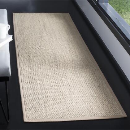 Safavieh NF143B-210 Natural Fiber Runner Rug, Marble & Linen - 2 ft. 6 in. x 10 ft.
