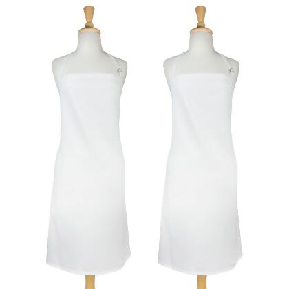 Design Imports Gray Chambray French Stripe Apron 