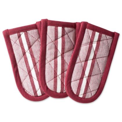 Design Imports Barn Red Chef Stripe Pan Handle Set of 3 