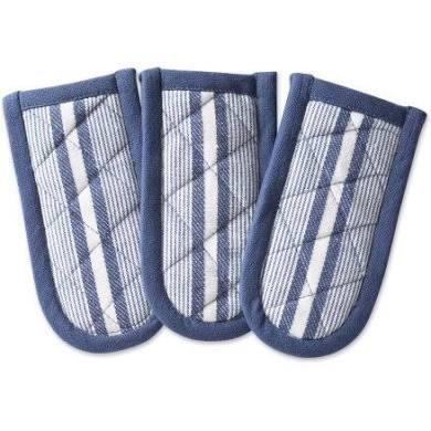 Design Imports French Blue Chef Stripe Pan Handle Set of 3 