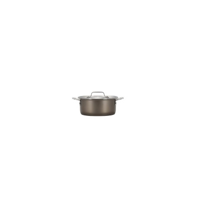 Bon Chef 60025TAUPE 40 oz Hotstone Taupe Cucina Pan with Lid - Induction Bottom 
