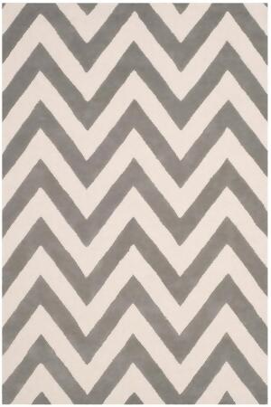 Safavieh SFK921C-4 Safavieh Kids Hand Tufted Rectangle Rug, Grey & Ivory - 4 x 6 ft. 