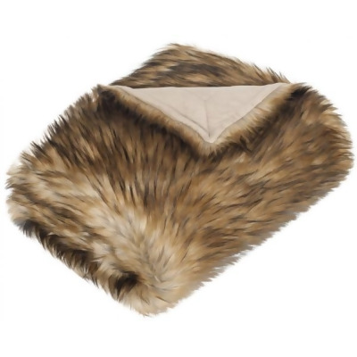 Safavieh THR703A-5060 50 x 60 x 2 in. Faux Racoon, Brown & Multi Color 