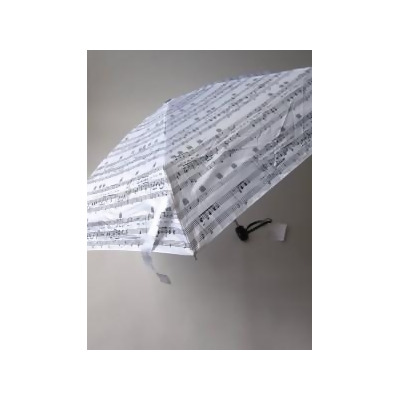 Music Gifts UM21 9 in. Raindrops Keep Falling On My Head Umbrella - White with Black 