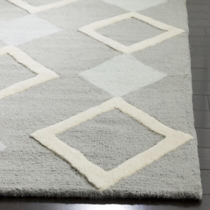 Safavieh SFK902B-5SQ Kids Hand Tufted Square Rug, Grey & Multi Color - 5 x 5 ft. 