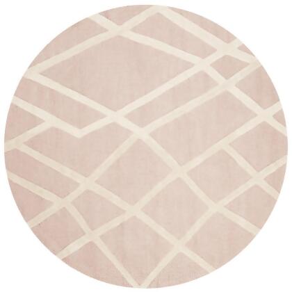 Safavieh SFK905P-5R Kids Hand Tufted Round Rug, Pink & Ivory - 5 x 5 ft. 
