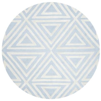 Safavieh SFK912E-5R Kids Hand Tufted Round Rug, Blue & Ivory - 5 x 5 ft. 