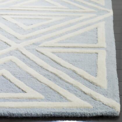 Safavieh SFK912E-5SQ Kids Hand Tufted Square Rug, Blue & Ivory - 5 x 5 ft. 