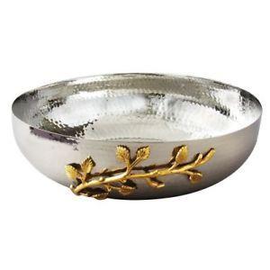 Leeber 70021 10 in. Golden Vine Hammered Bowl 