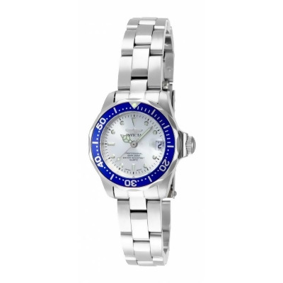 Invicta 14125 Womens Pro Diver Quartz 2 Hand Dial Watch - Silver 