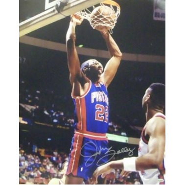 RDB Holdings & Consulting CTBL-014058 8 x 10 in. John Salley Signed Detroit Pistons Blue Jersey Photo