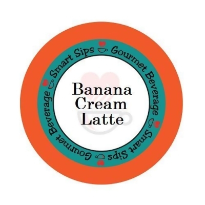 Smart Sips Coffee LATBANCREA72 Banana Cream Latte & 72 Single Serve Cups for All Keurig K-Cup Brewers 