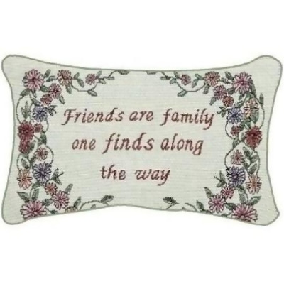 Manual Woodworkers & Weavers TWFARF 12.5 x 8.5 in. Friends are Family Decorative Throw Pillow 