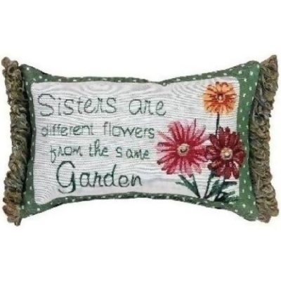 Manual Woodworkers & Weavers TWSFSG 12.5 x 8.5 in. Sisters from Same Garden Throw Pillow 