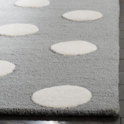 Safavieh SFK904C-5SQ Kids Hand Tufted Square Rug, Grey & Ivory - 5 x 5 ft. 