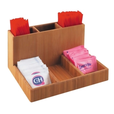 Cal Mil 796-60 Bamboo Packet & Stirrer Organizer - 9 x 6.125 x 4.375 in. 