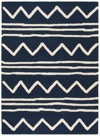 Safavieh SFK907N-8 Kids Hand Tufted Large Rectangle Rug, Navy & Ivory - 8 x 10 ft.