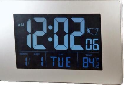 Sonnet T-4645 1.75 in. Atomic Clock with White Time Numbers & AC Adapter 