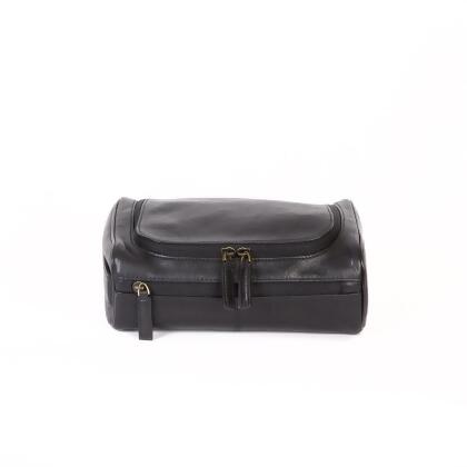 Boconi 500-6300 Becker Zip Around Travel Kit - Black with Waterproof Gingham 