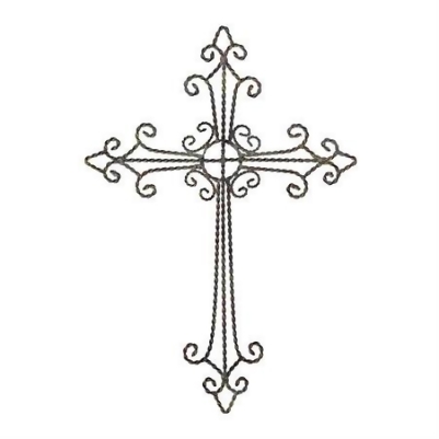Dicksons MWC-353 11.5 x 16.5 in. Metal Wall Cross - Antique Grey 