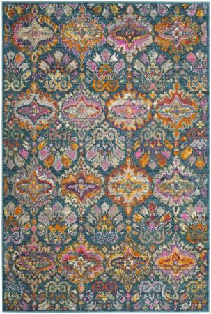 Safavieh MAD144A-9 Madison Large Rectangle Rugs, Blue & Orange - 9 x 12 ft. 