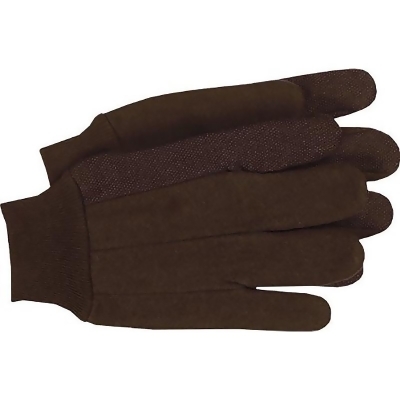 Boss Manufacturing 7798929 Mens Indoor & Outdoor Jersey Dotted Palm Work Gloves, Brown - Extra Large 