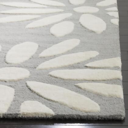 Safavieh SFK914C-5SQ Kids Hand Tufted Square Rug, Grey & Ivory - 5 x 5 ft. 
