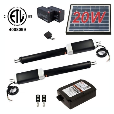 Aleko GG900-U-SOL-UNB Swing Operator Powered Gate Guard Solar Kit 