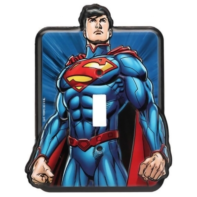 Justice League 90169399-S Superman Embossed Tin Switch Plate 
