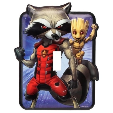 Marvel 90169404-S Groot & Rocket Tin Switch Plate 