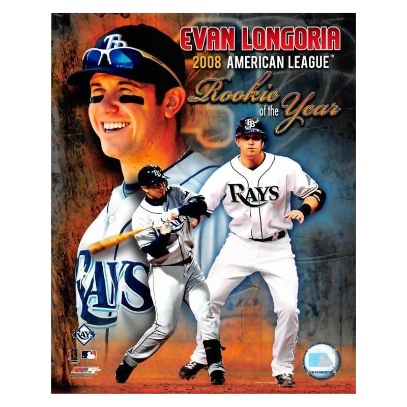 Evan Longoria Tampa Bay Rays Signed Autographed 8 x 10 Photo –