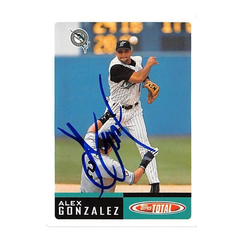 Autograph Warehouse 421313 Alex Gonzalez Autographed Baseball Card Florida Marlins 2002 Topps Total No 149