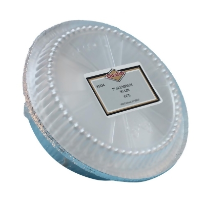 Convenience Packs 1234-72PL PE 7 in. Aluminum Round Pan with Dome Lid - Case of 288 
