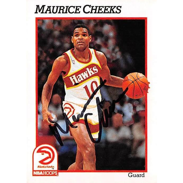 Autograph Warehouse 410187 Maurice Cheeks Autographed Basketball Card Atlanta Hawks 1991 NBA Hoops No.331