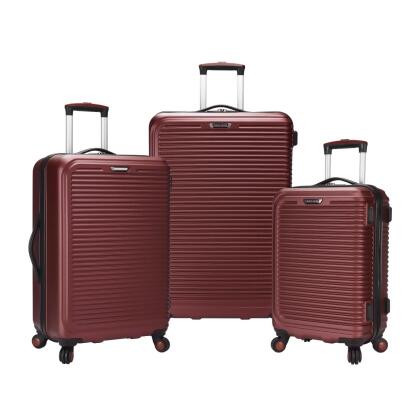 Travel Select TS09094R Savannah 3 Piece Hardside Spinner Luggage Set, Red