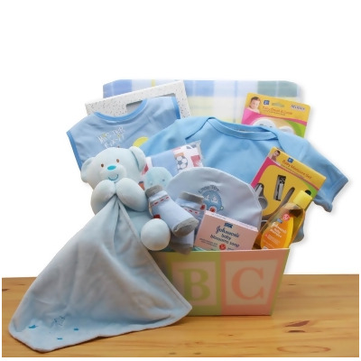 GBDS 890332-B Easy as ABC New Baby Gift Basket - Blue 
