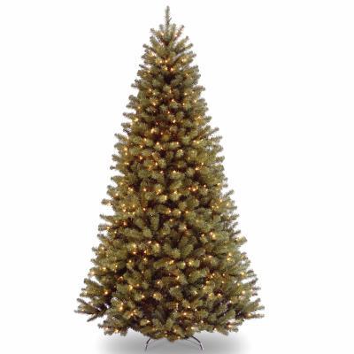 National Tree Co-Import 222111 7.5 ft. Green North Valley Spruce Artificial Hinged Tree - Clear 