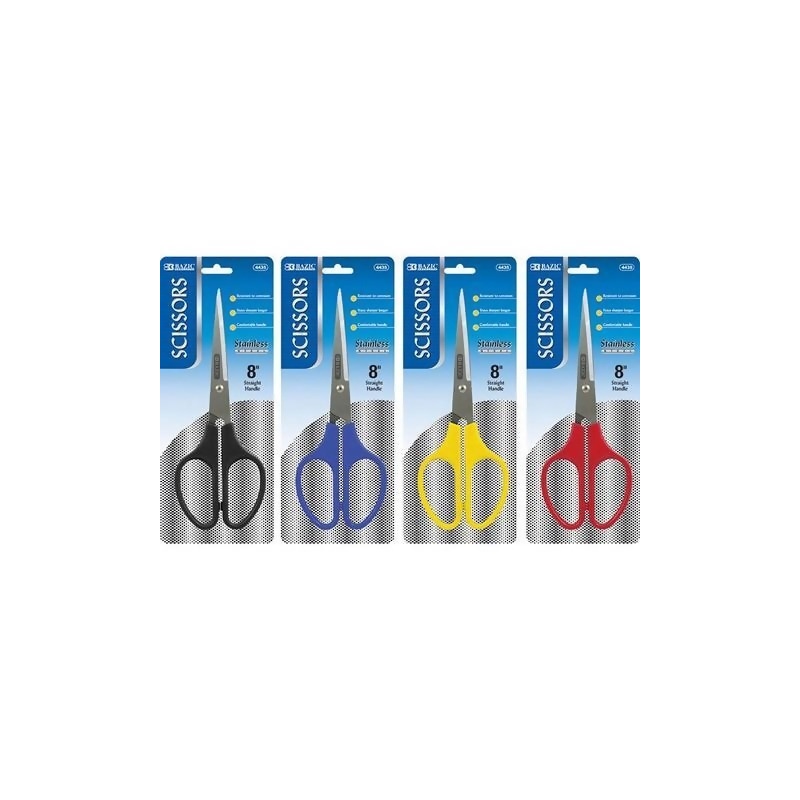Bazic 4435 8'' Double Thumb Stainless Steel Scissors Pack of 24