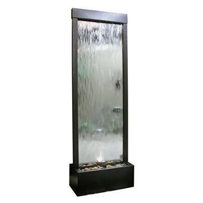Alpine Corp MLT102 Mirror Waterfall-Silver with Decorative Stones and Light 