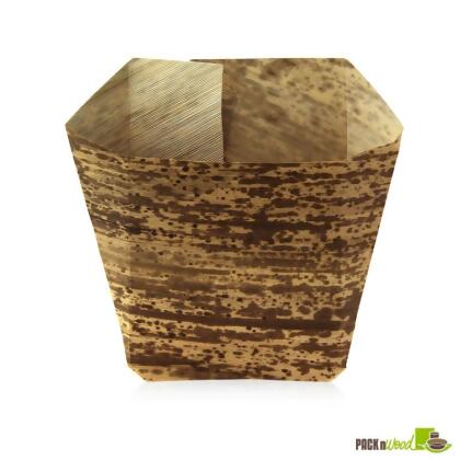 Packnwood 210BZFRY1 7 oz Bamboo Leaf Paper Scoop & Tray 